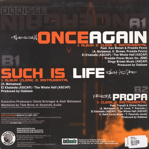 Oddisee - Once Again / Such Is Life / Propa