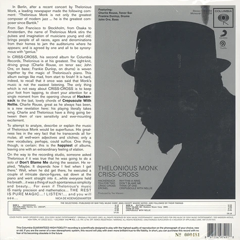 Thelonious Monk - Criss-cross