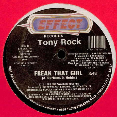 Tony Rock - Street Resident / Freak That Girl
