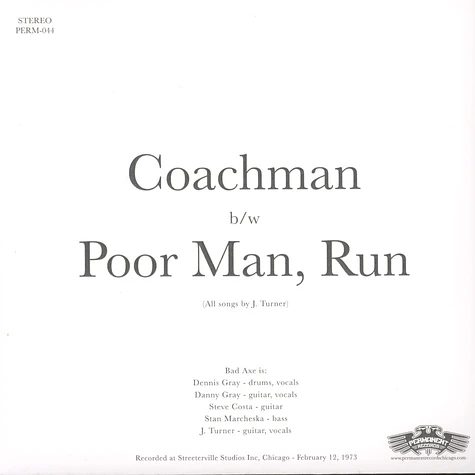 Bad Axe - Coachman / Poor Man, Run