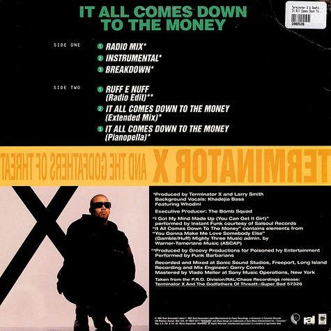 Terminator X & The Godfathers Of Threatt Featuring Whodini - It All Comes Down To The Money