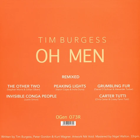 Tim Burgess - Oh Men Remixes