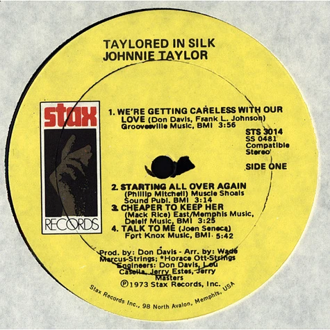 Johnnie Taylor - Taylored In Silk