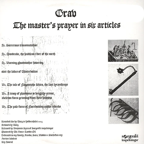 Grav - The Master's Prayer In Six Articles