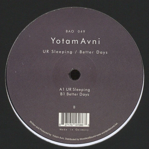 Yotam Avni - Ur Sleeping / Better Days