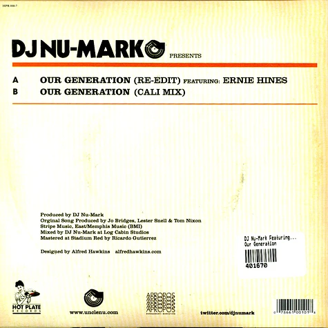 DJ Nu-Mark Featuring Ernie Hines - Our Generation