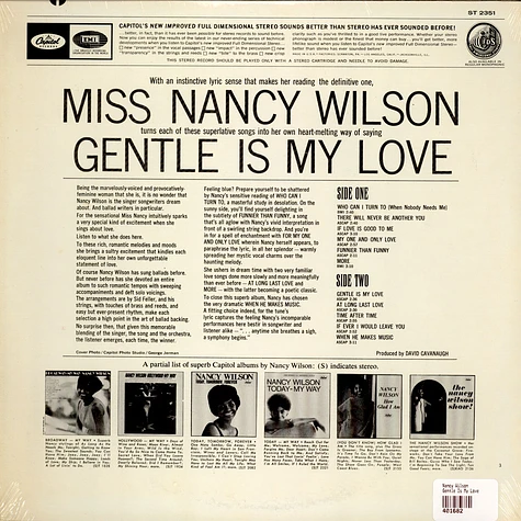 Nancy Wilson - Gentle Is My Love