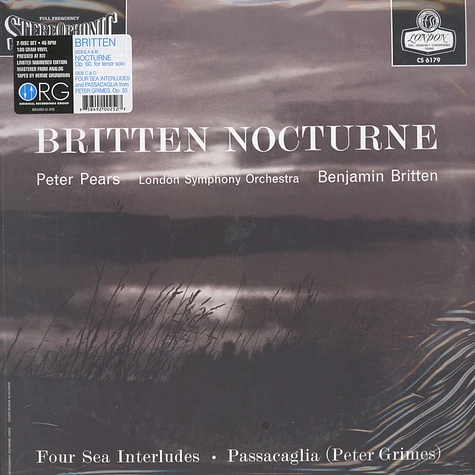 Benjamin Britten, Peter Pears, London Symphony Orchestra - Nocturne - Four Sea Interludes - Passacaglia (Peter Grimes)