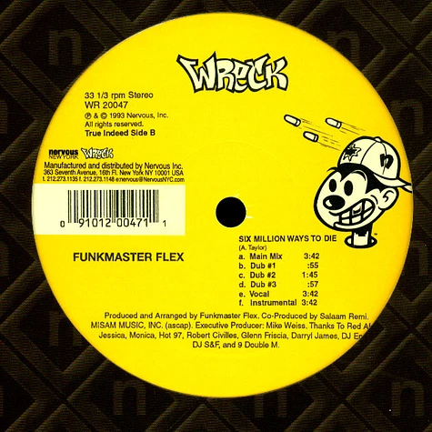 Funkmaster Flex - Sad And Blue / Six Million Ways To Die