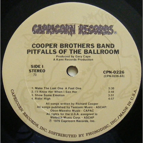 Cooper Brothers - Pitfalls Of The Ballroom