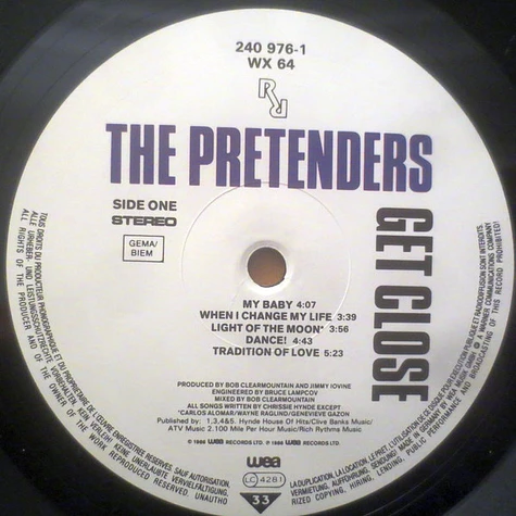 The Pretenders - Get Close