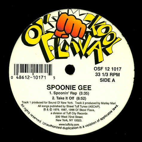 Spoonie Gee - Spoonin' Rap