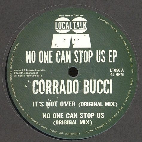 Corrado Bucci - No One Can Stop Us EP