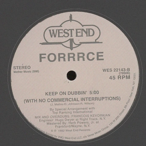 Forrrce - Keep On Dancin'