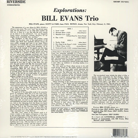 Bill Evans Trio - Explorations