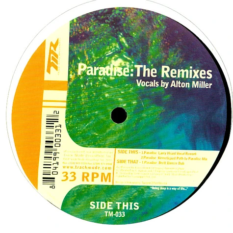 Alton Miller - Paradise (The Remixes)