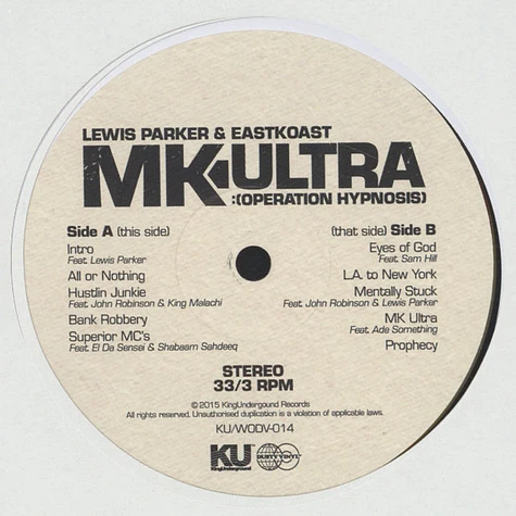 Lewis Parker & Eastkoast - MK Ultra: Operation Hypnosis
