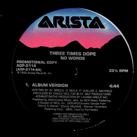 Three Times Dope - No Words