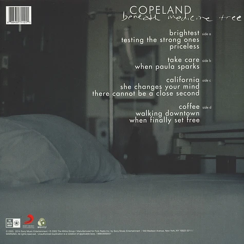 Copeland - Beneath Medicine Tree Clear Vinyl Edition