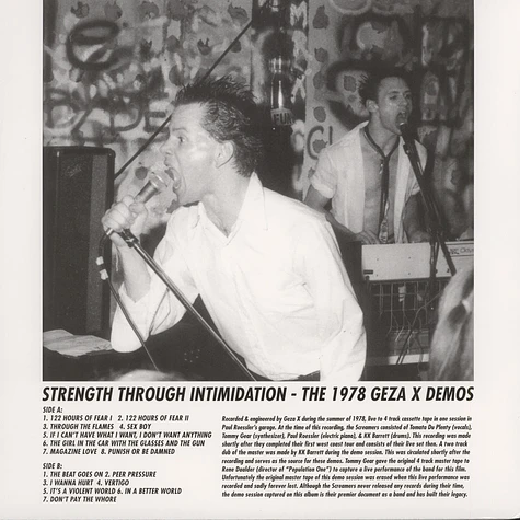 Screamers - Strength Through Intimitation - The 1978 Geza X Demos