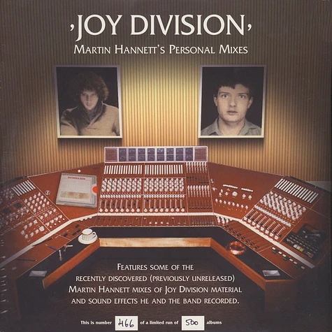 Joy Division - Martin Hannett's Personal Mixes Purple Vinyl Edition