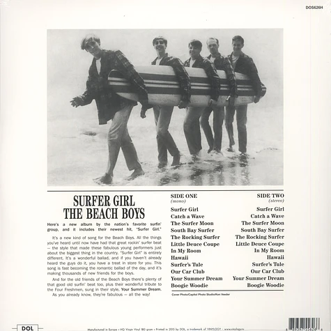 The Beach Boys - Surfer Girl 180g Vinyl Edition