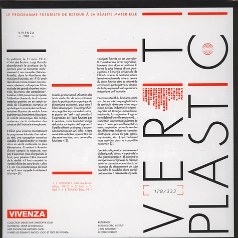 Vivenza - Veriti Plastici Red Vinyl Edition