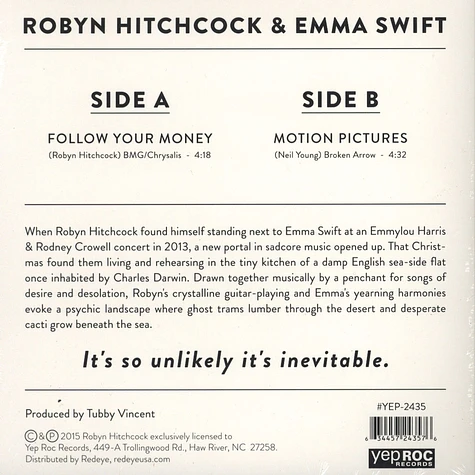 Robyn Hitchcock/Emma Swift - Follow Your Money