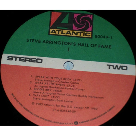 Steve Arrington's Hall Of Fame - I