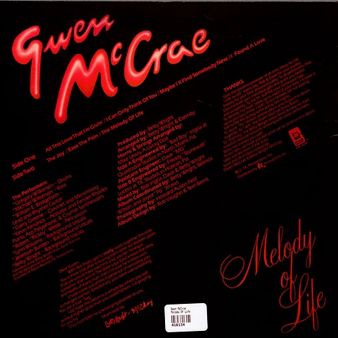 Gwen McCrae - Melody Of Life