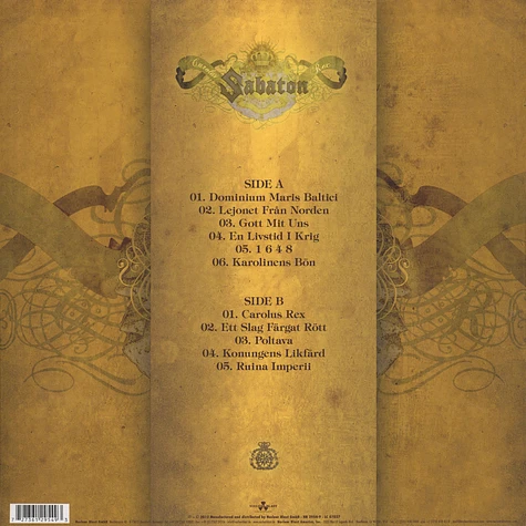 Sabaton - Carolus Rex Black Vinyl Edition