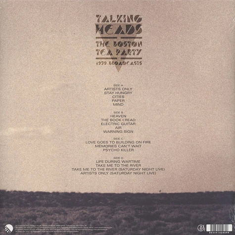 Talking Heads - The Boston Tea Party Clear Vinyl Edition