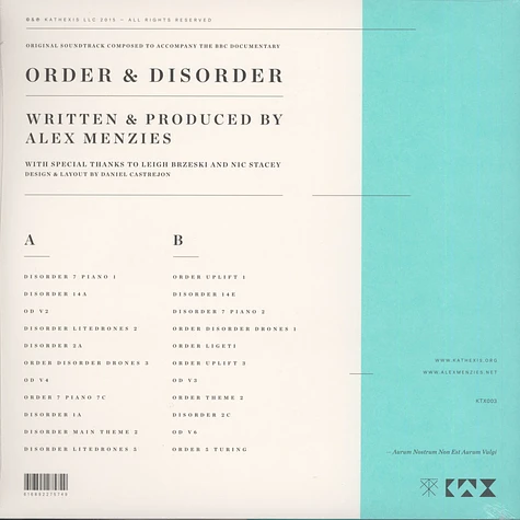 Alex Menzies - Order & Disorder