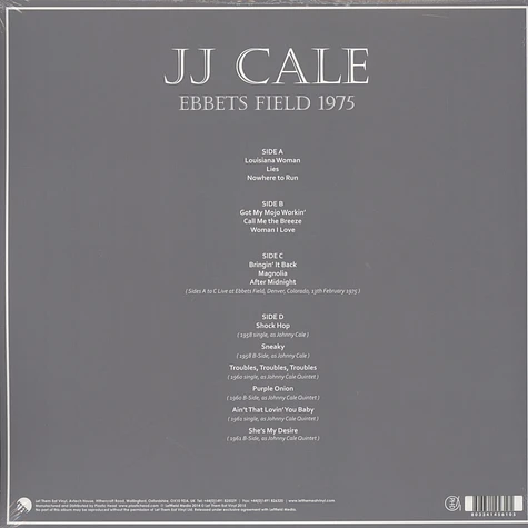 J.J. Cale - Ebbets Field 1975