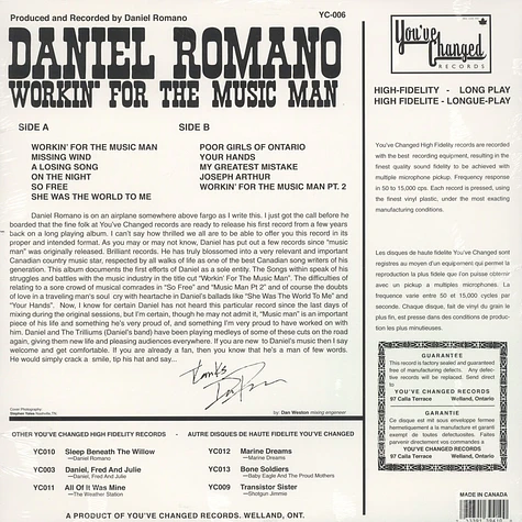 Daniel Romano - Workin' For The Music Man