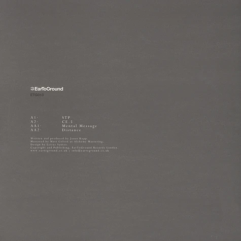 Jonas Kopp - Triptology White Marbled Vinyl