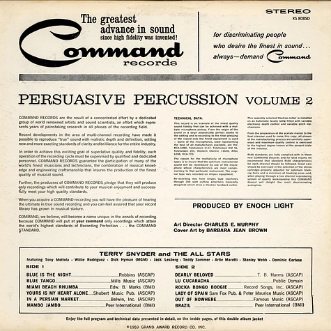 Terry Snyder And The All Stars - Persuasive Percussion Volume 2