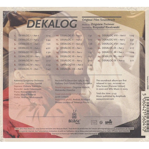 Kieslowski / Zbigniew Preisner - OST Dekalog