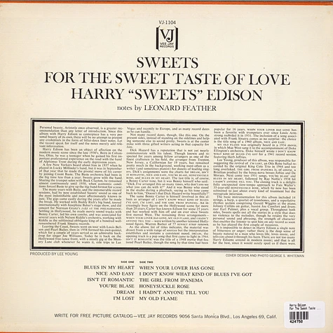 Harry Edison - For The Sweet Taste Of Love