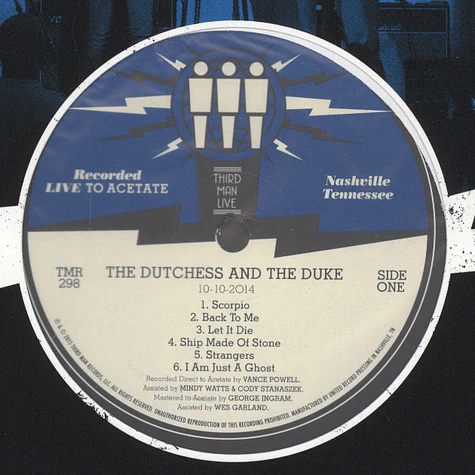 Dutchess and The Duke, The - Third Man Live