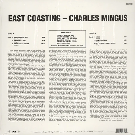 Charles Mingus - East Coasting 180g Vinyl Edition