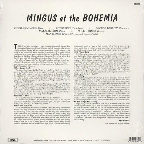 Charles Mingus - At The Bohemia