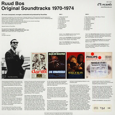 Ruud Bos - Original Soundtracks 1970-1974