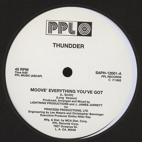 Thundder - Moove' Everything You've Got