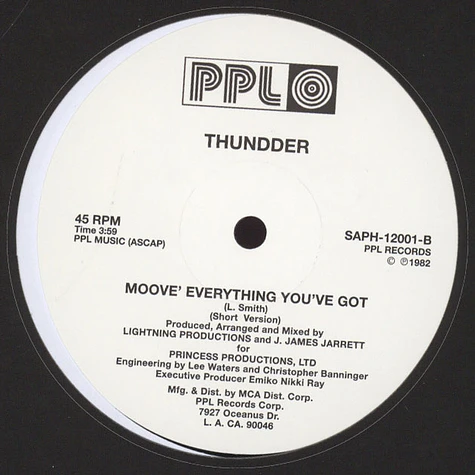 Thundder - Moove' Everything You've Got