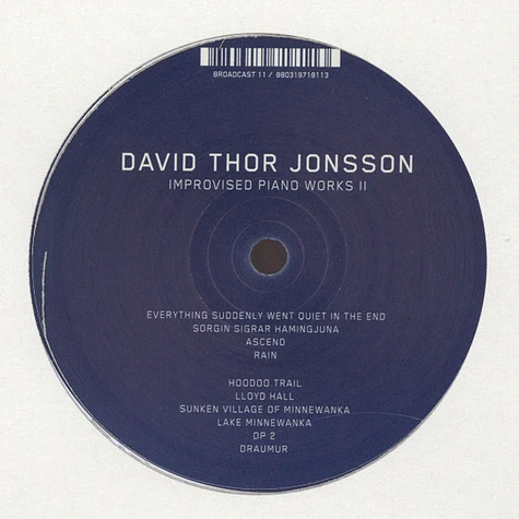 David Thor Jonsson - Improvised Piano Works II
