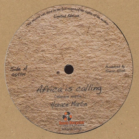 Horace Martin - Africa Is Calling / Peeping Tom