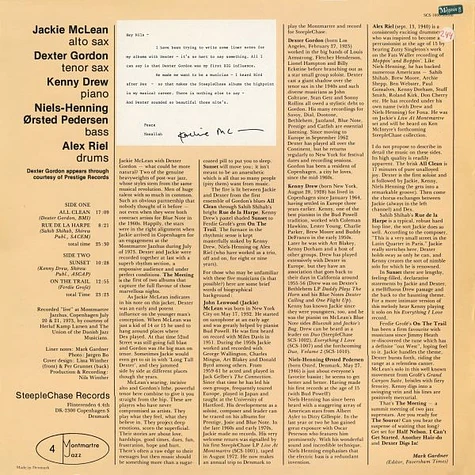 Jackie McLean Featuring Dexter Gordon - The Meeting Vol. 1