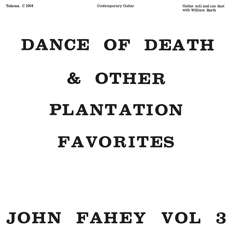 John Fahey - Dance Of Death And Other Plantation Favorites