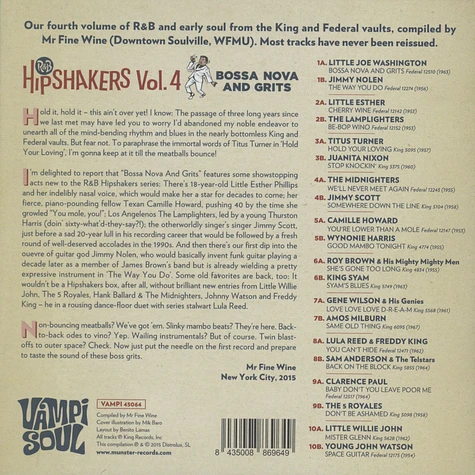 V.A. - R&B Hipshakers Volume 4: Bossa Nova & Grits